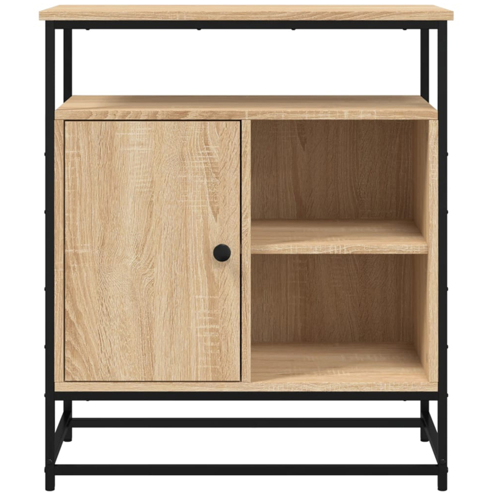 vidaXL Single Door 3 Shelf Sonoma Oak Sideboard Image 6