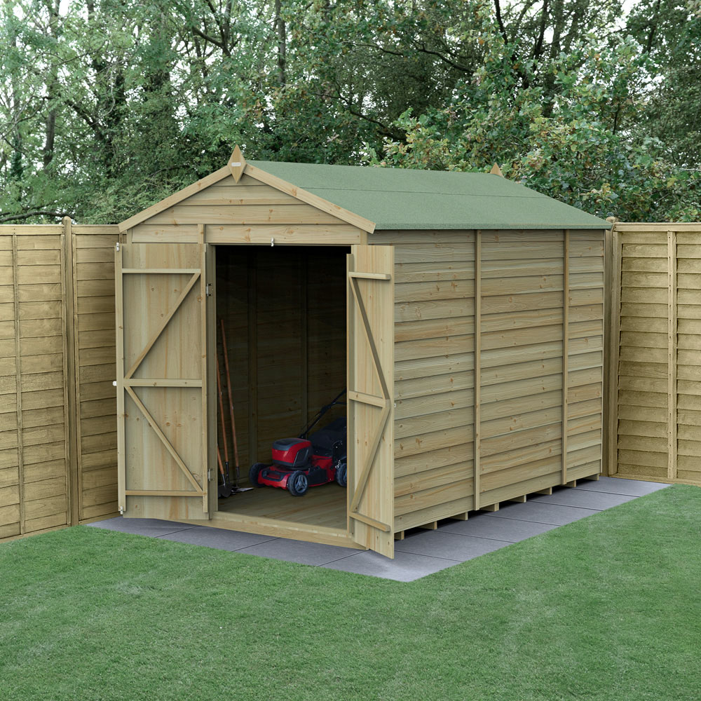Forest Garden 4LIFE 6 x 10ft Double Door Apex Shed Image 2