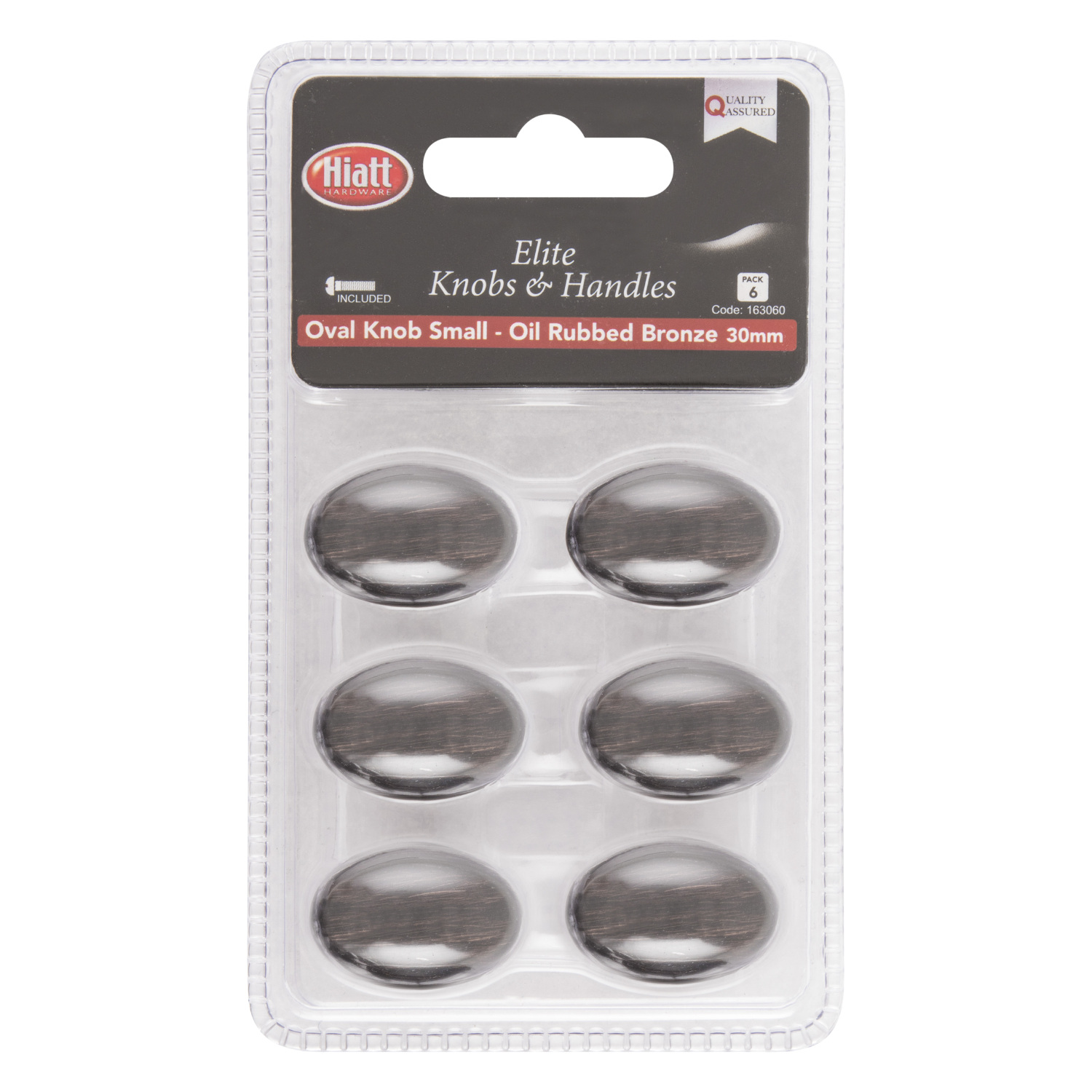 Hiatt Bronze Oval Knob 6 Pack Image