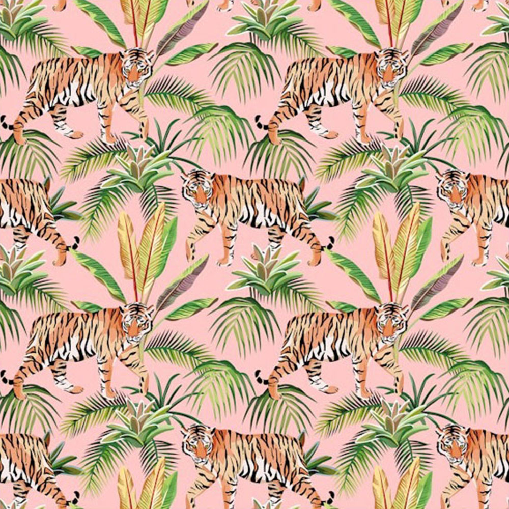 Bobbi Beck Eco Luxury Tropical Tiger Pink Wallpaper Image 1