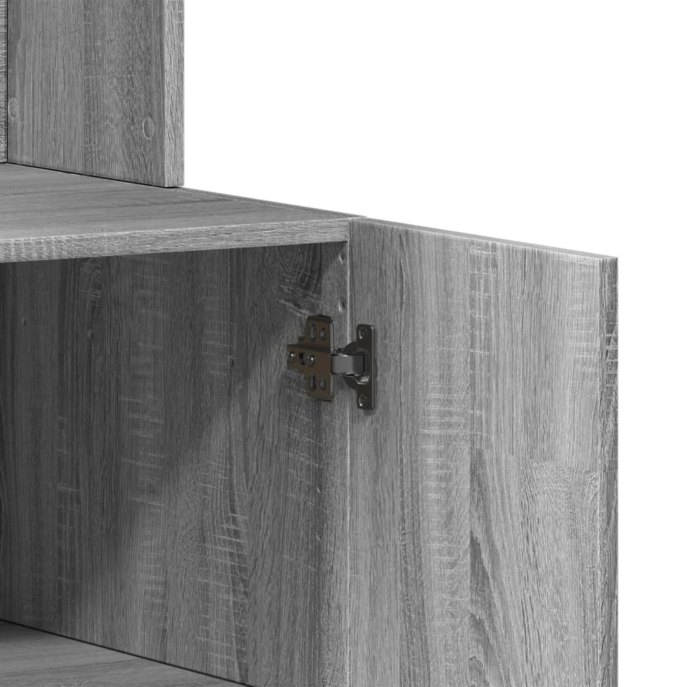 vidaXL 5 Door 2 Drawer Single Shelf Grey Sonoma Kitchen Cabinet Image 7