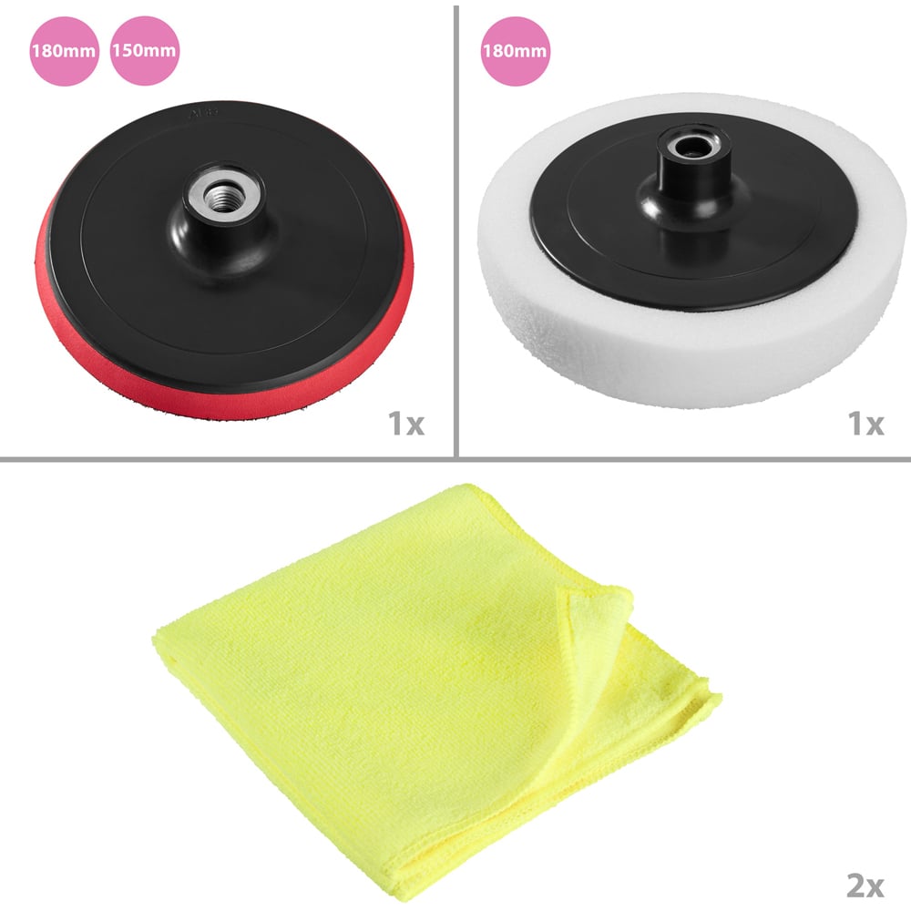 tectake 13 Piece Buffer Pad Set Image 3