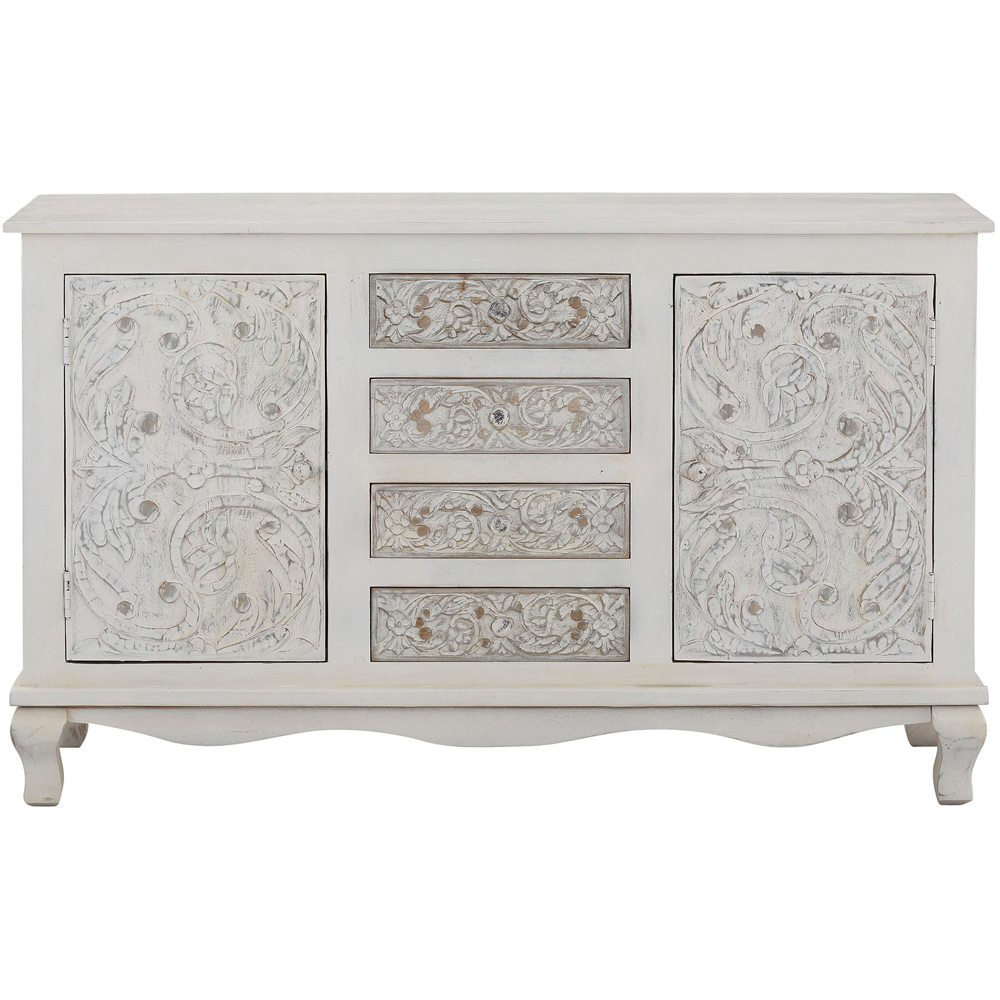 Loft24 Rajat 2 Door 4 Drawer Grey Sideboard Image 2