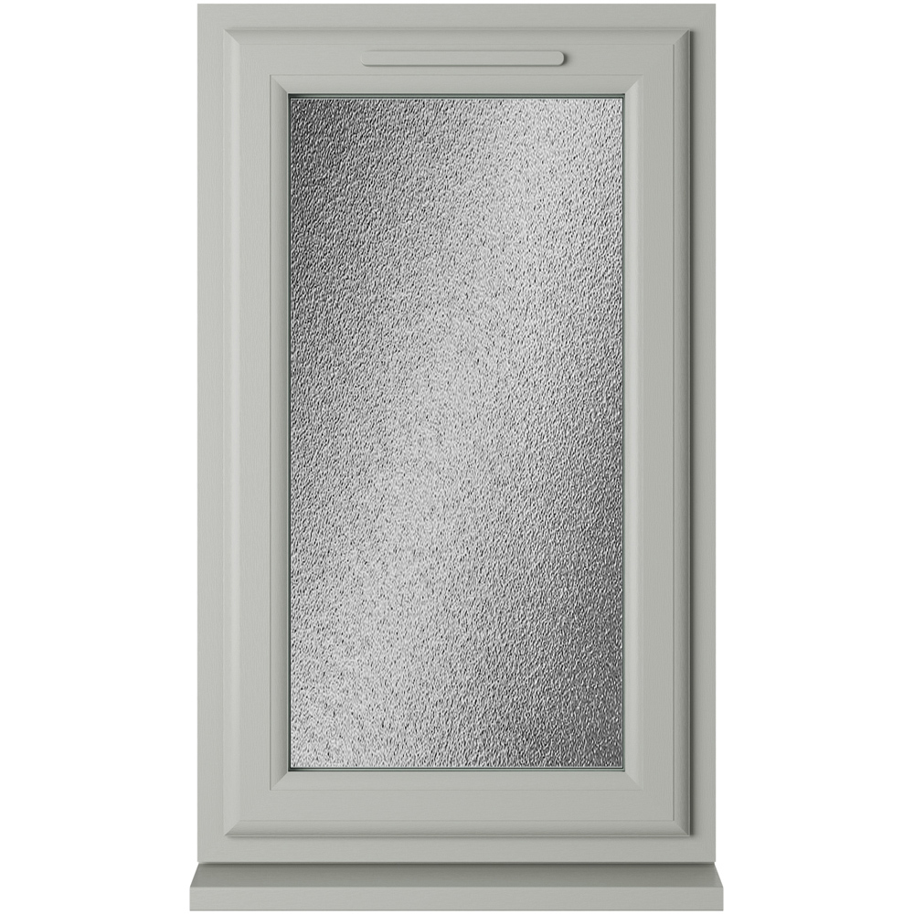 Crystal Agate and White RH Side Hung Obscure Double Glazed Window 610 x 1190mm Image 1