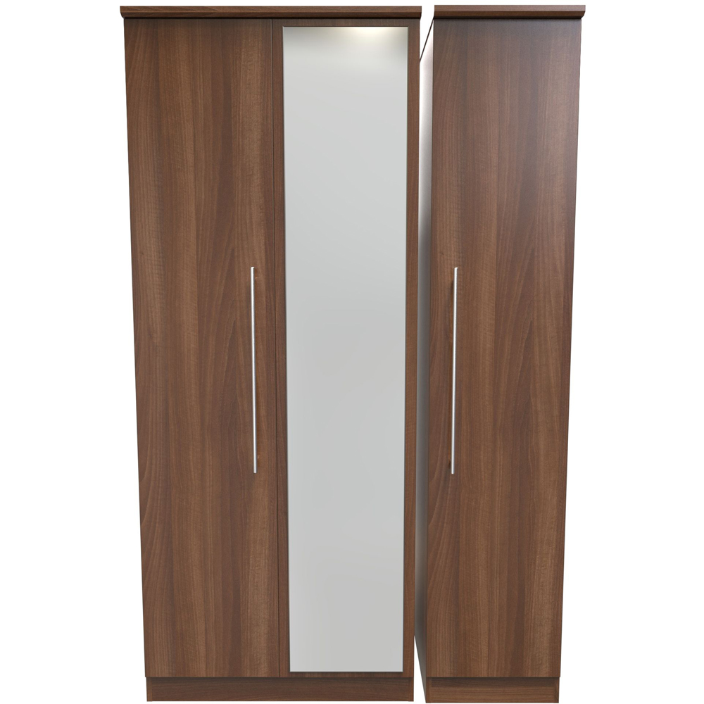 Crowndale Sherwood 3 Door Noche Walnut Wardrobe Image 2