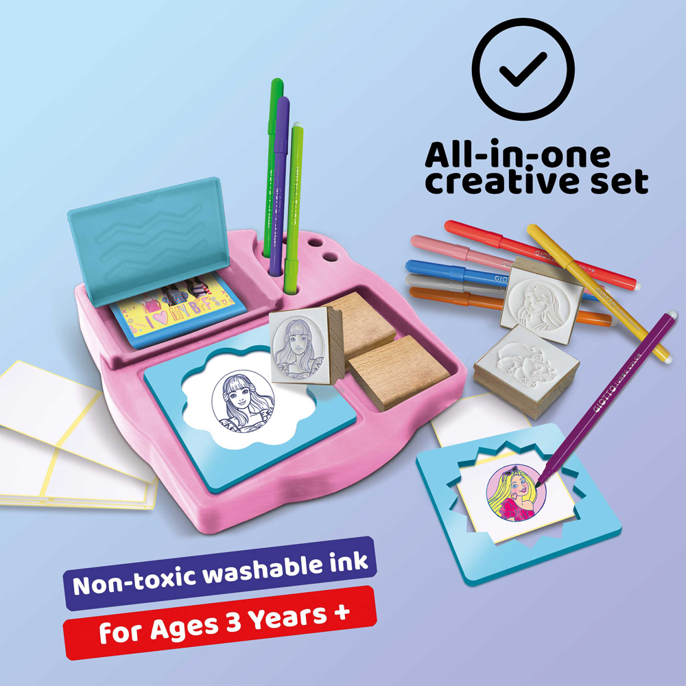 Barbie Sticker Machine Kids Craft and Stationery Set Image 3