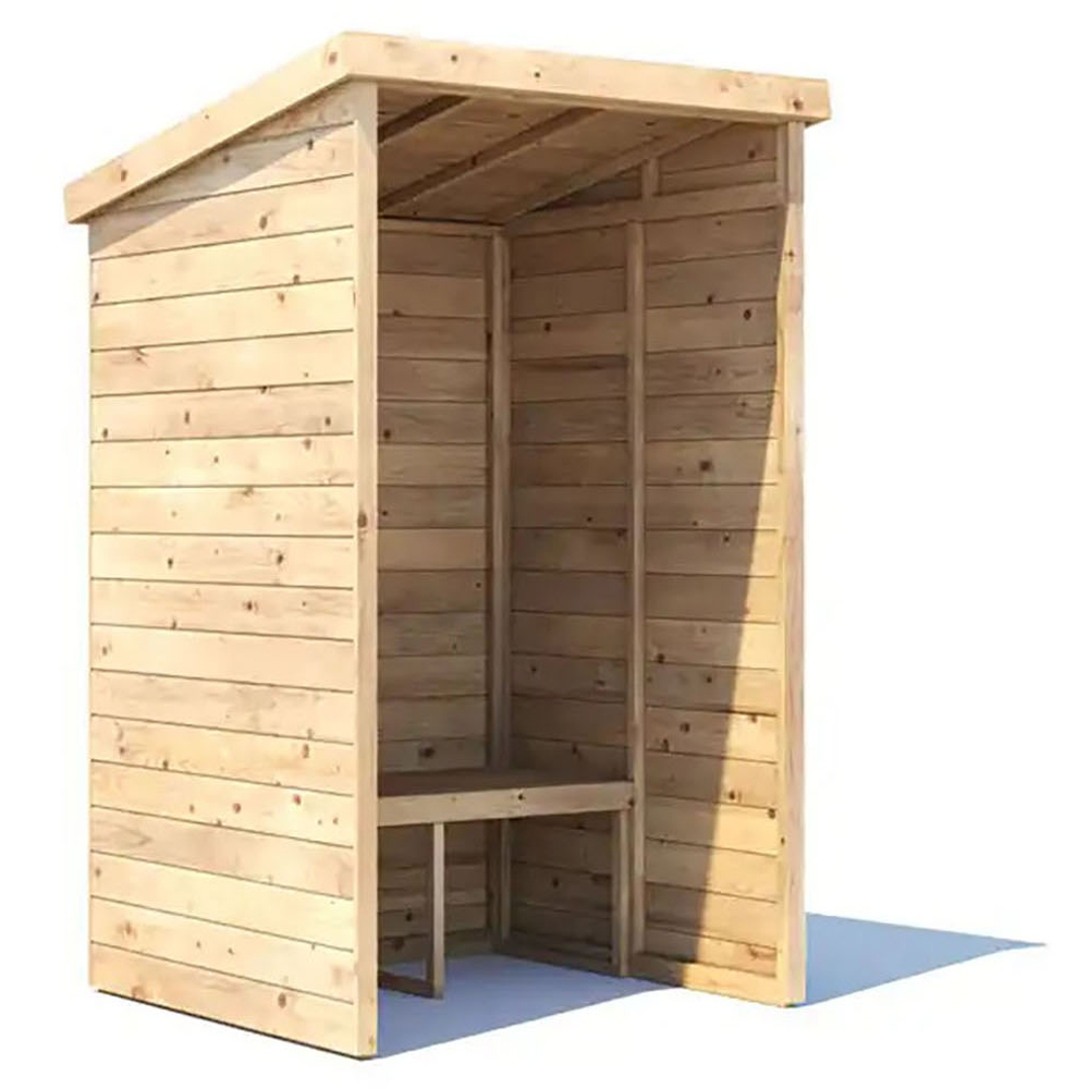 Dunster House Apocallipo 2 Seater 4 x 4ft Brown Pent Garden Arbour Image 2