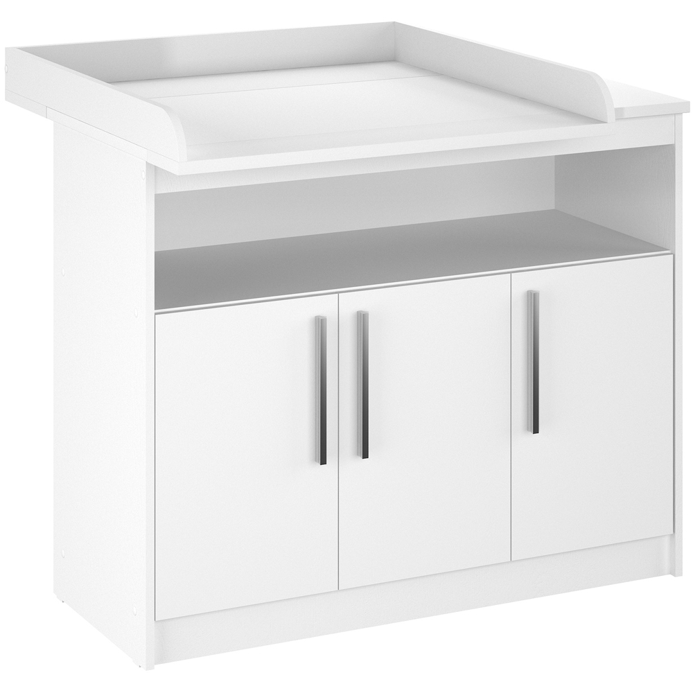 Shefa 1100 3 Door Single Shelf White Kids Changing Unit Image 2