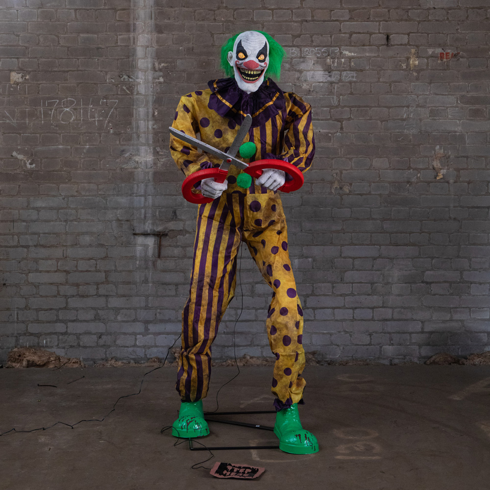 Samuel Alexander Animated Snippers The Clown Prop Halloween Decoration 6ft Image 2