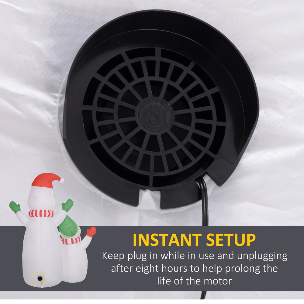 Everglow LED Inflatable Snowman Christmas Decoration 8ft Image 6