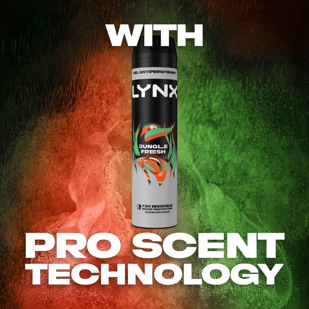 Lynx Jungle Fresh Shower Gel 500ml and XXL Anti-Perspirant Spray Bundle Image 2