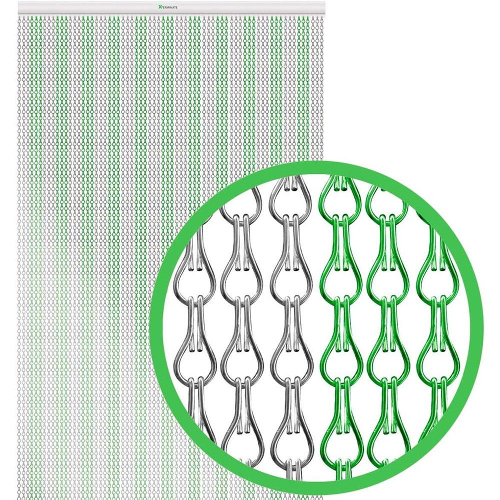 Xterminate Green and Silver Chain Curtain Fly Screen Image 7