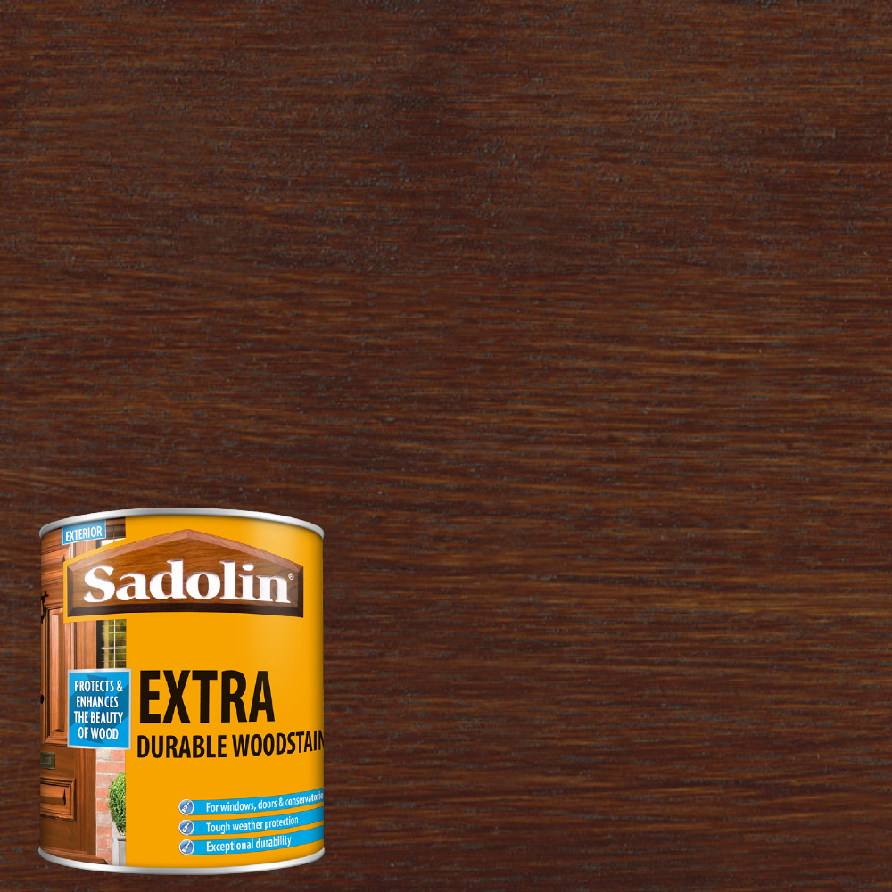 Sadolin Extra Jacobean Walnut Exterior Woodstain 1L Image 4