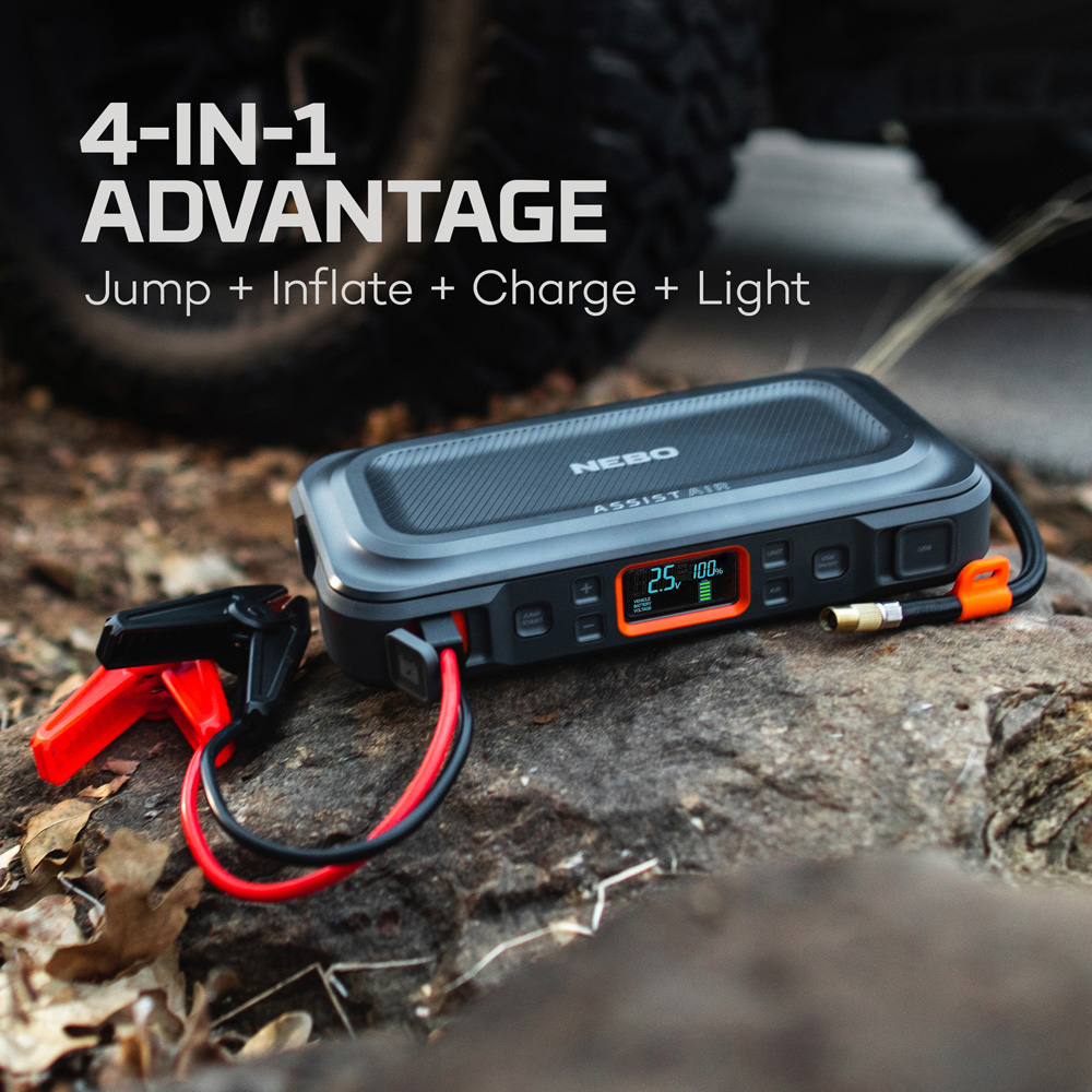 Nebo Assist Air 4-in-1 1500Amp Car Jump Starter Kit with 120 Digital Air Compressor Image 4