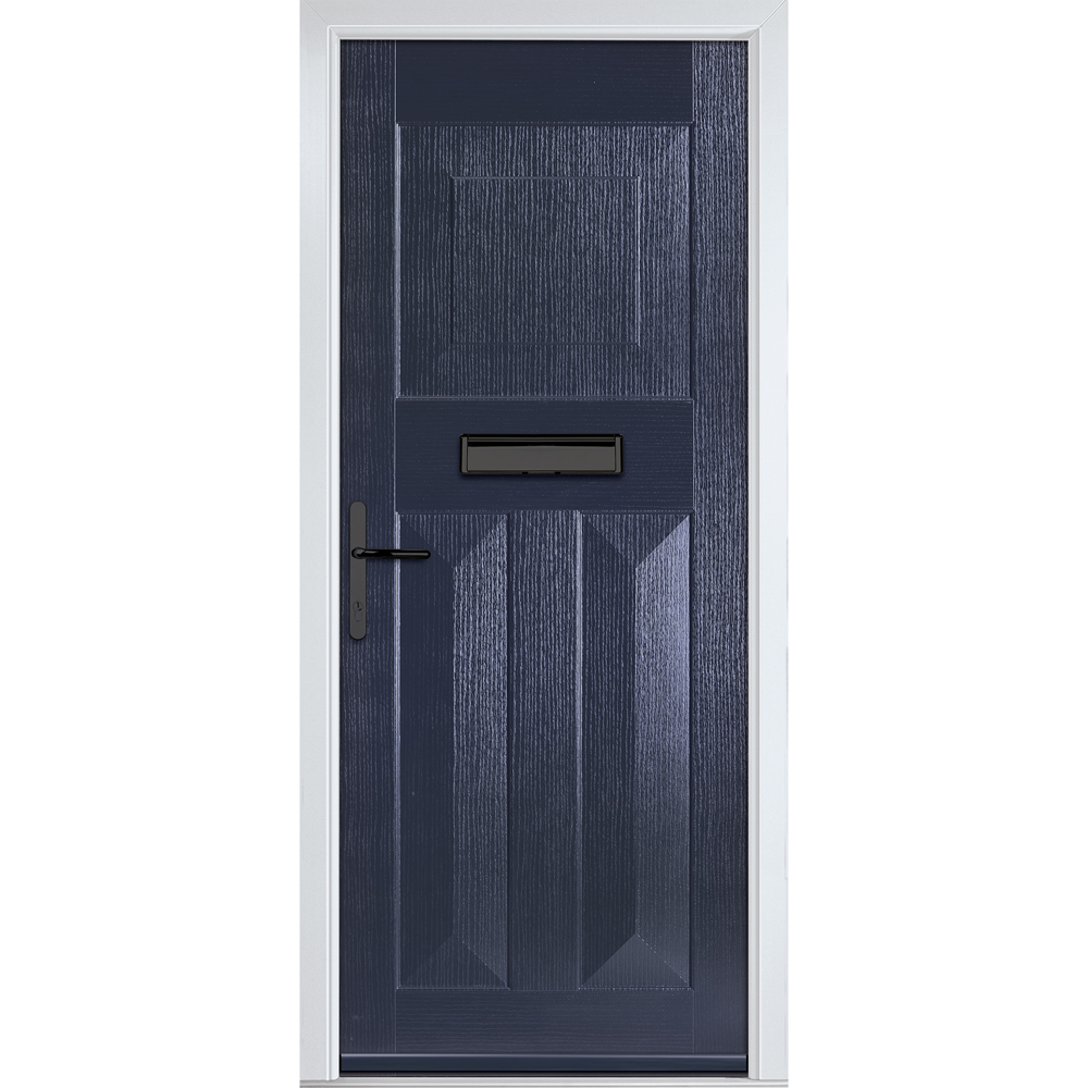 Crystal-Direct Eaton Solid Blue GRP None Glass Right Hand Open Front Door 890 x 2090mm Image 1