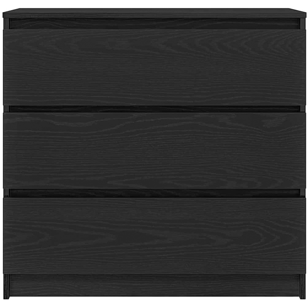 vidaXL 3 Drawer Black Oak Sideboard Image 3