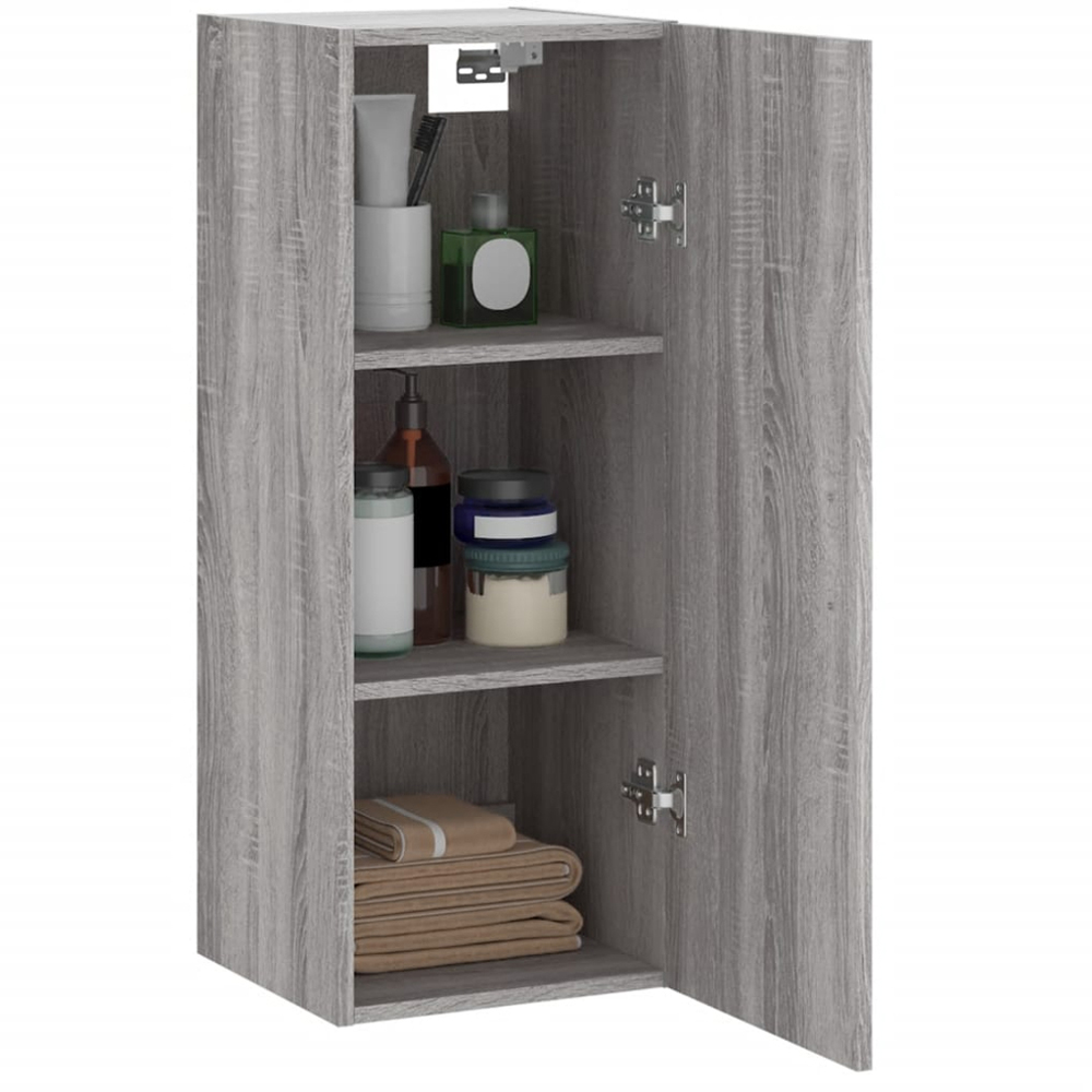 vidaXL Single Door Grey Sonoma Wall Mounted Cabinet Image 5