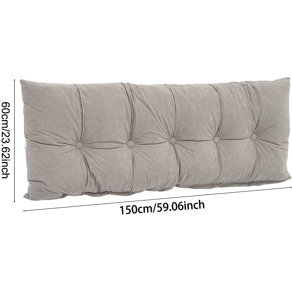 Living and Home Dark Grey Chenille Headboard Pillow 60 x 150cm Image 8