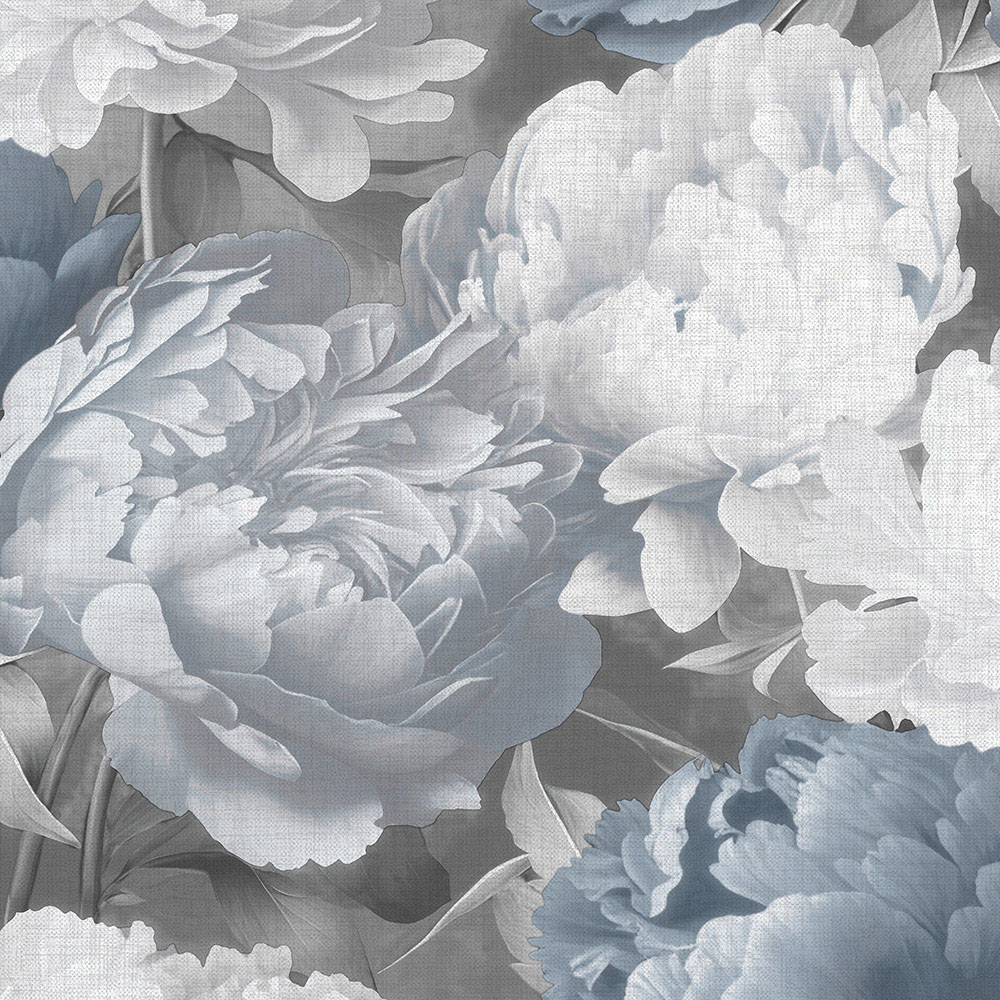 Muriva Doretta Floral Blue Wallpaper Image 1