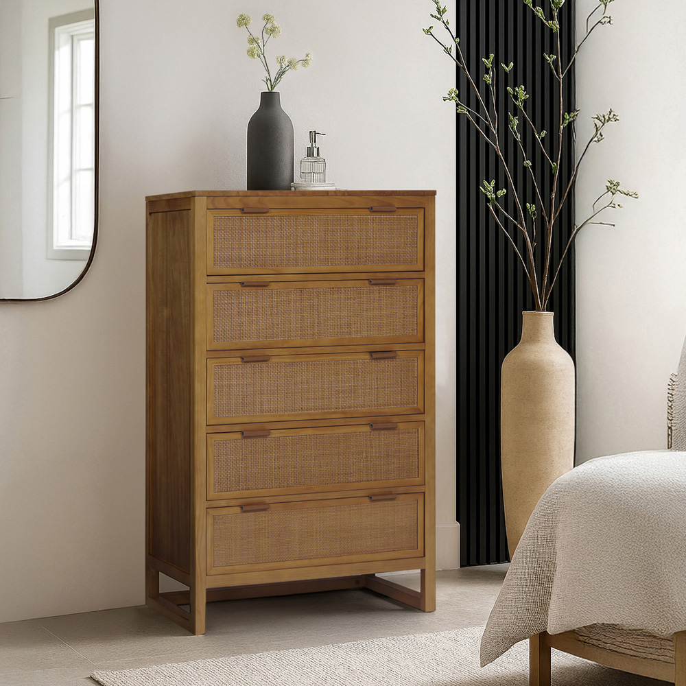 Teamson Home Hatteras 5 Drawer Natural Dresser Image 8
