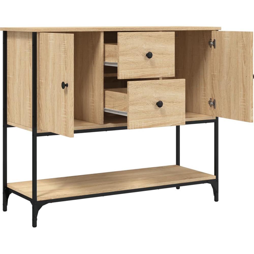 vidaXL 2 Door 2 Drawer Single Shelf Sonoma Oak Sideboard Image 5