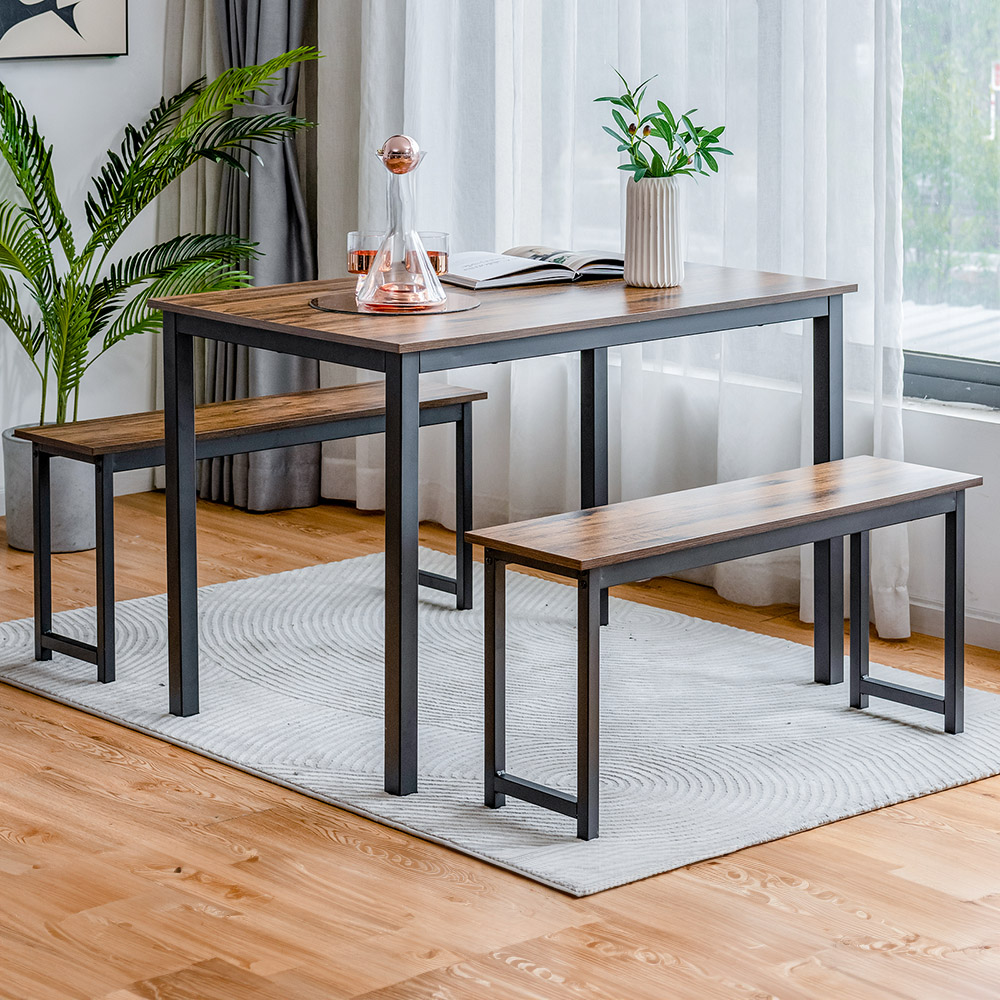 Costway 4 Seater Dining Breakfast Table Set Coffee Wilko