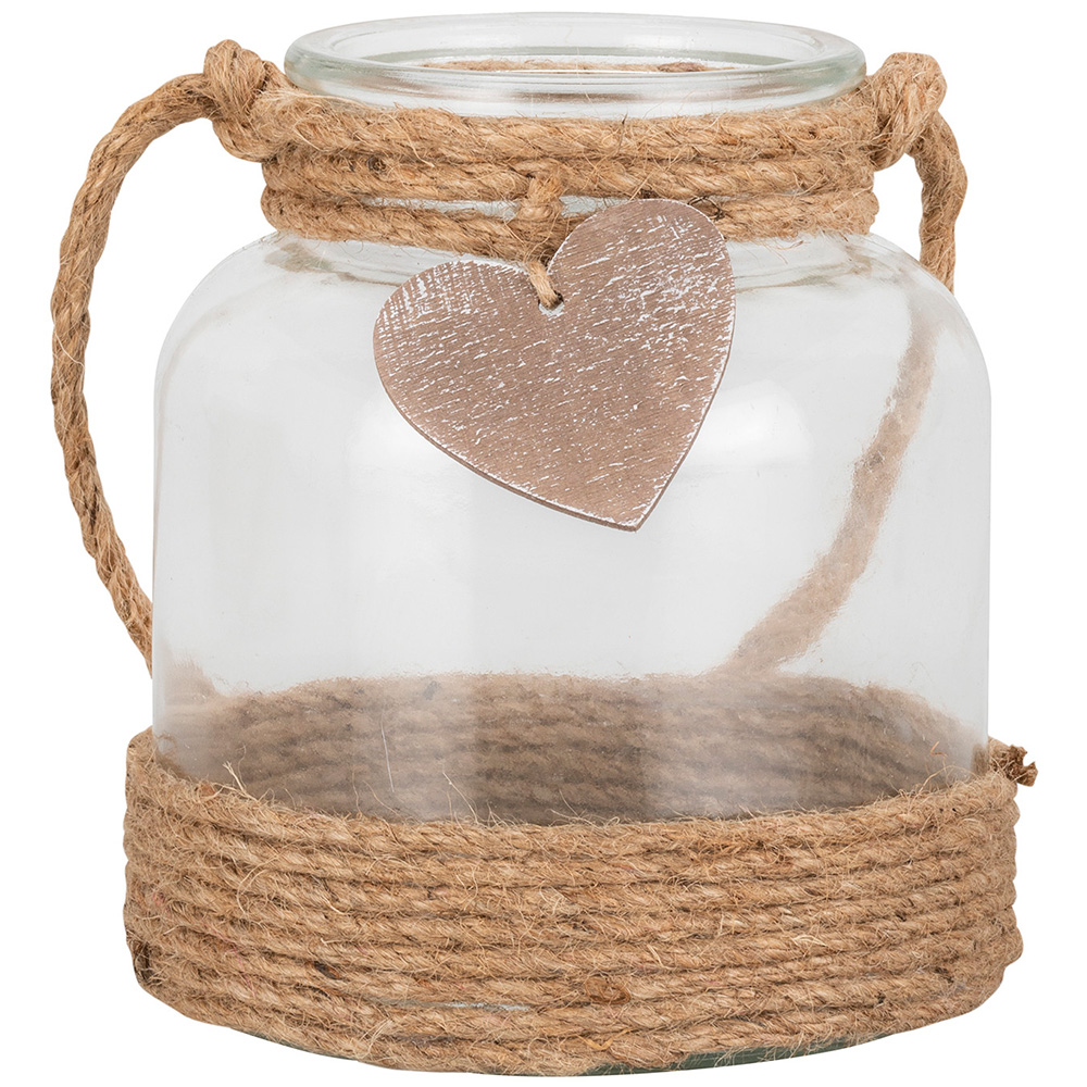 Hurricane with Rope and Heart Attachment Candle Holder Image