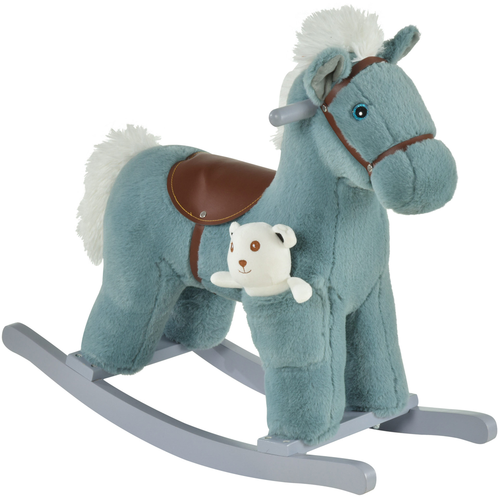 Tommy Toys Rocking Horse Pony Baby Ride On Blue Image 1