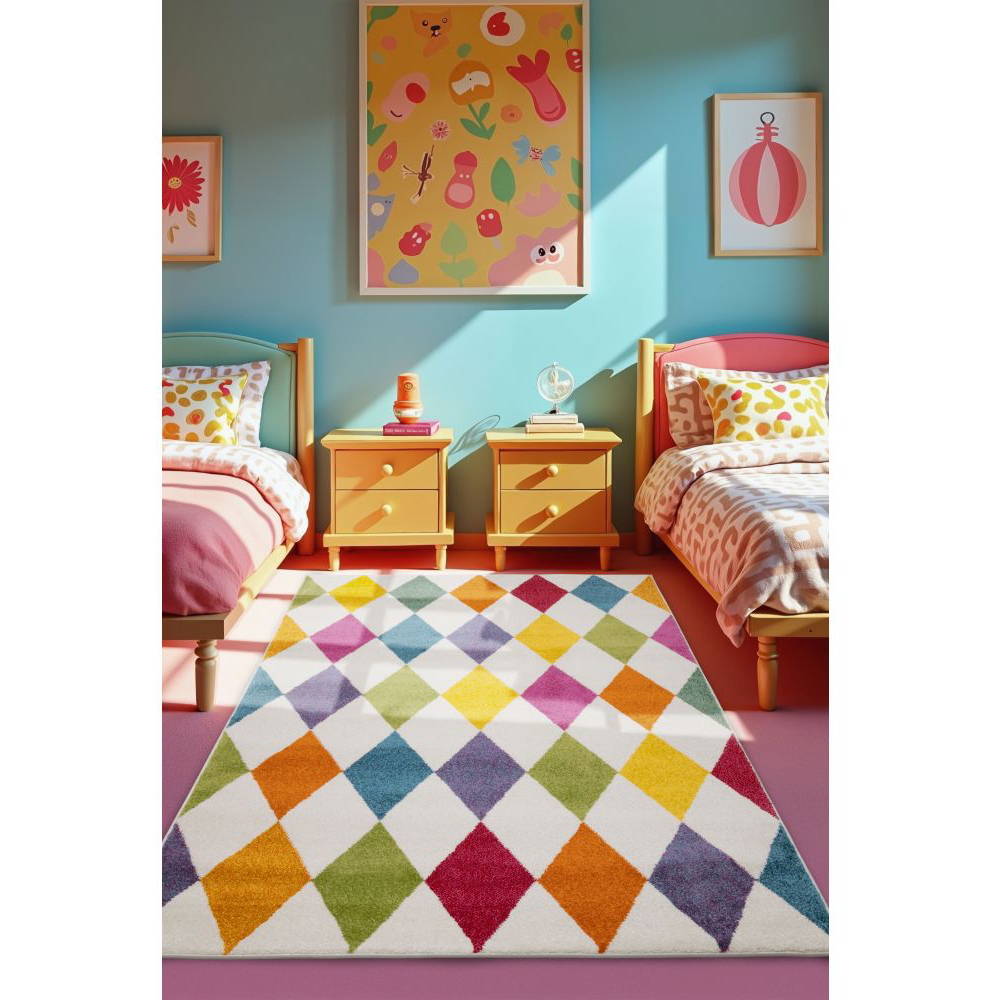 Homemaker New Villa Harlequin Geometric Rug 120 x 170cm Image 6