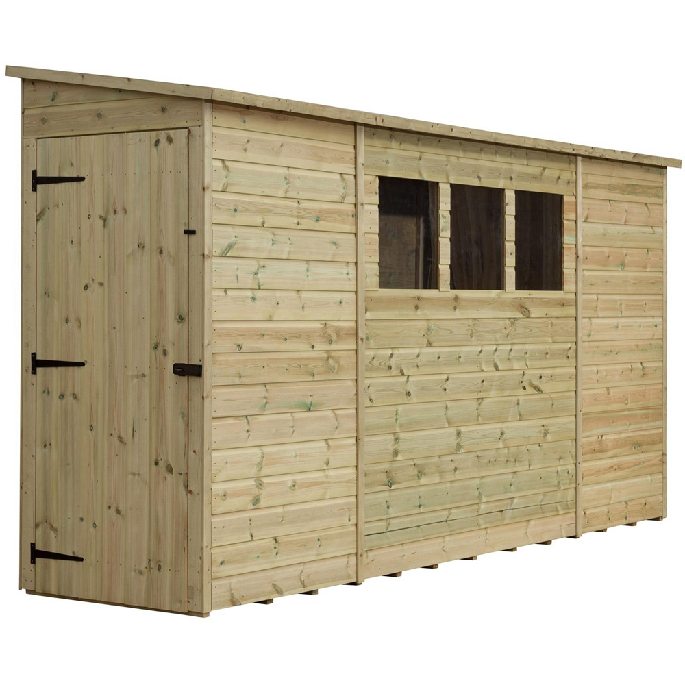 Empire Sheds 2800 14 x 3ft Tongue and Groove Wooden Pent Garden Shed Image 1