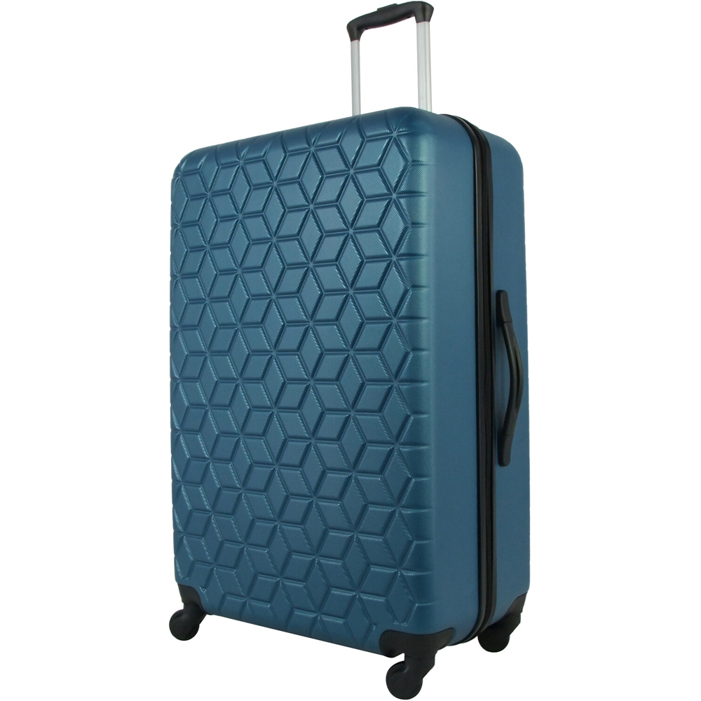 Travel Gear Geometric Suitcase Teal Large Image 3