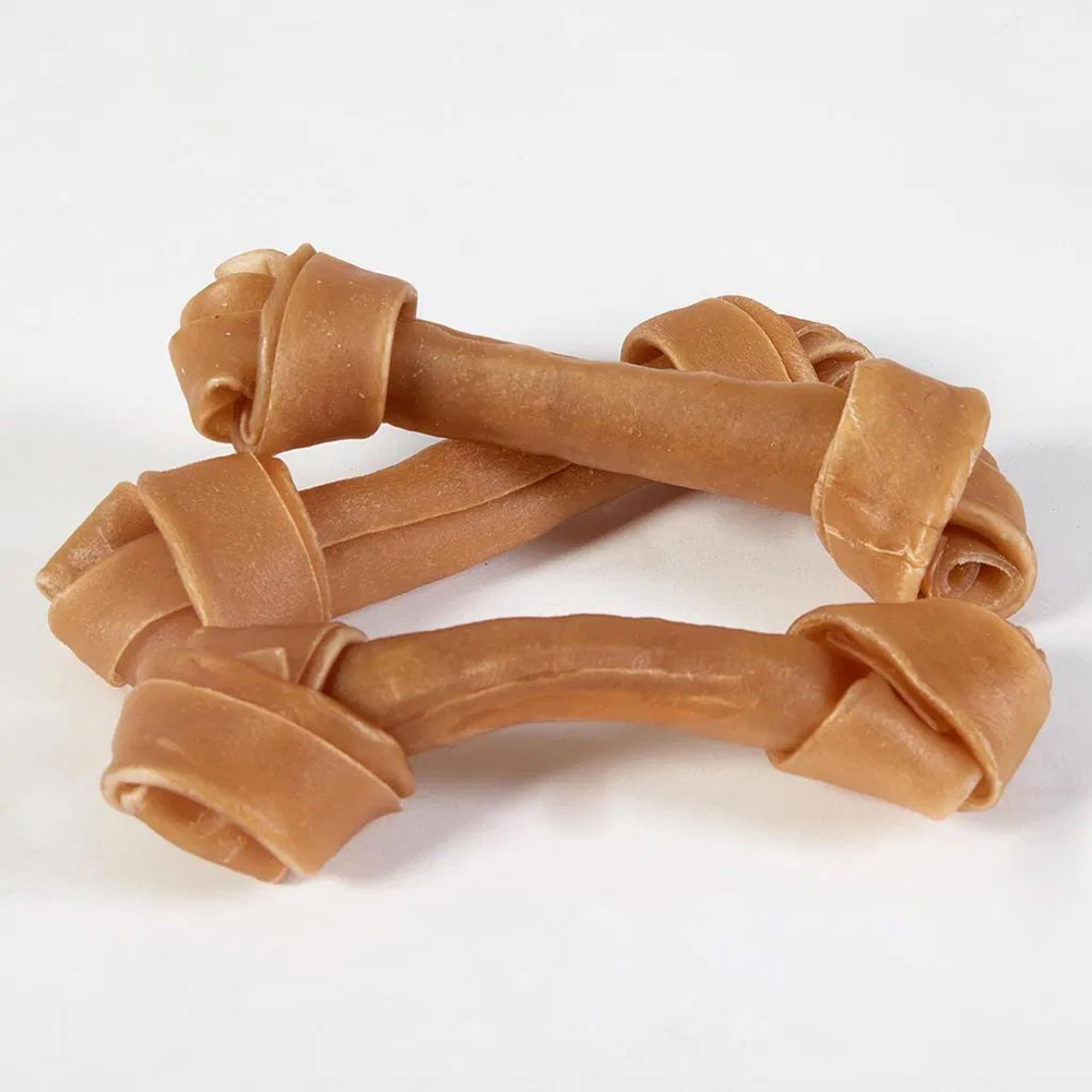 Tasty & Meaty Rawhide Chewy Knotted Bone 15cm 10 Pack Image 2