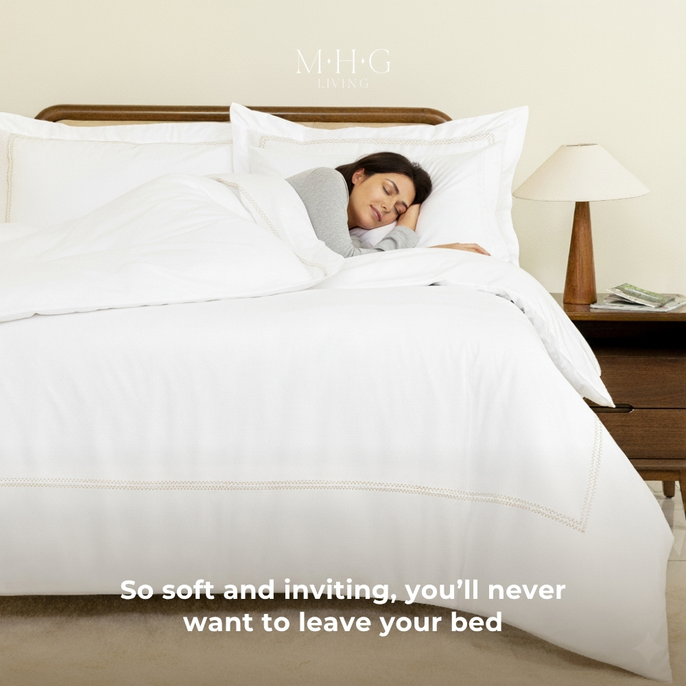 MHG Living Double Oxford Gold 200 Thread Count Duvet Cover Set Image 4