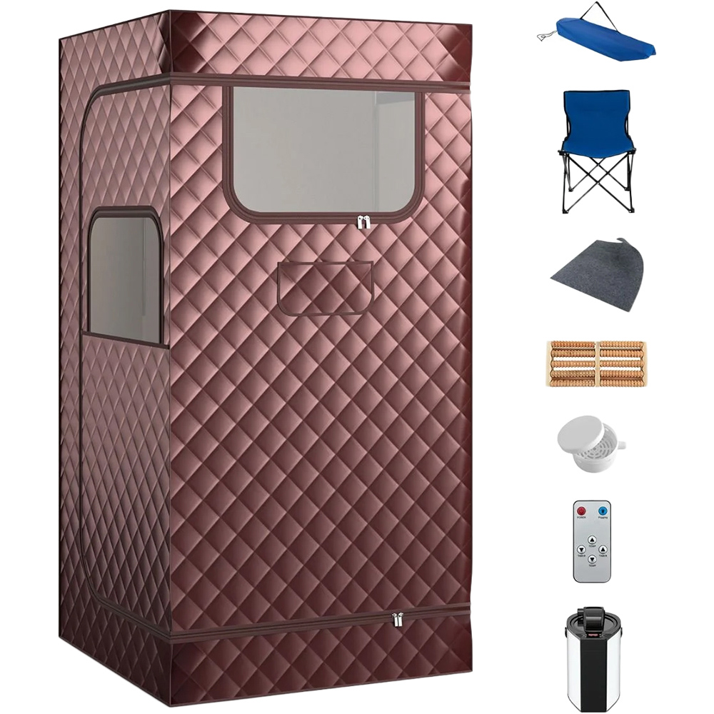 Costway Portable Home Steam Sauna with 3L Steam Generator Image 1
