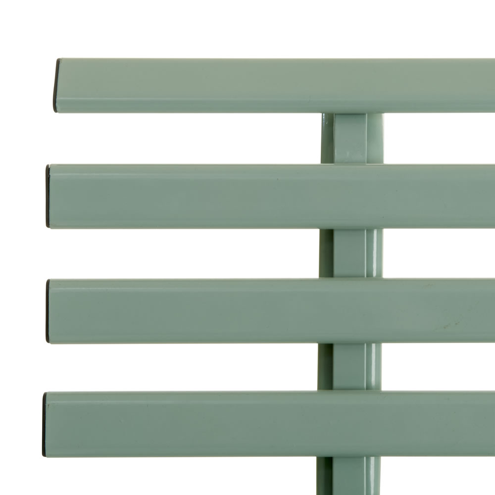 Wilko Garden Bench Metal Sage Green Image 3