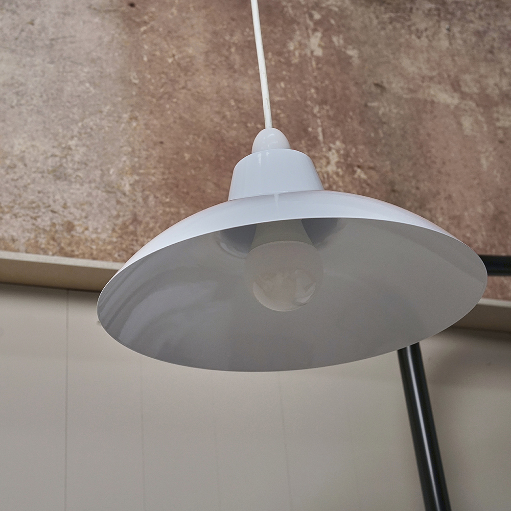 ValueLights Civic White Retro Pendant Light Shade Image 5