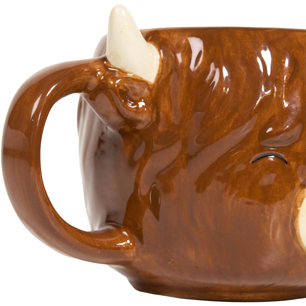 Highland Cow 3D Mug Brown Image 3