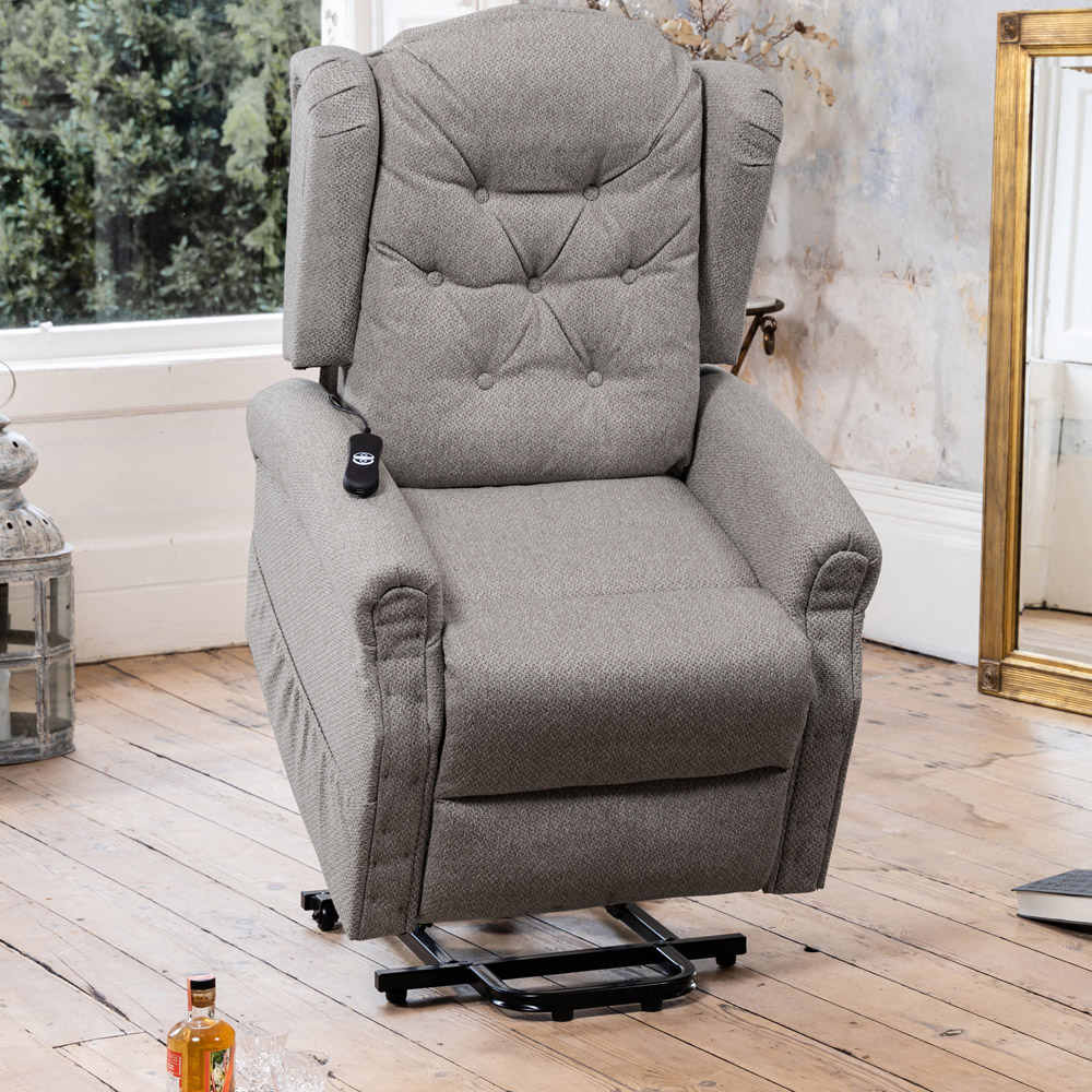 Artemis Home Crawley Light Grey Electric Lift-Assist Massage and Heat Recliner Chair Image 4