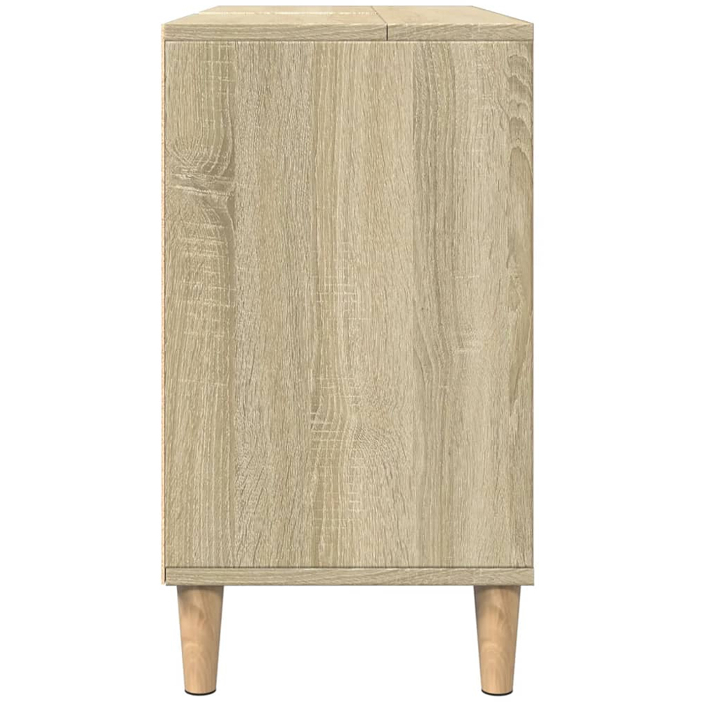 vidaXL Single Door 4 Open Shelf Sonoma Oak Bathroom Sink Cabinet Image 5
