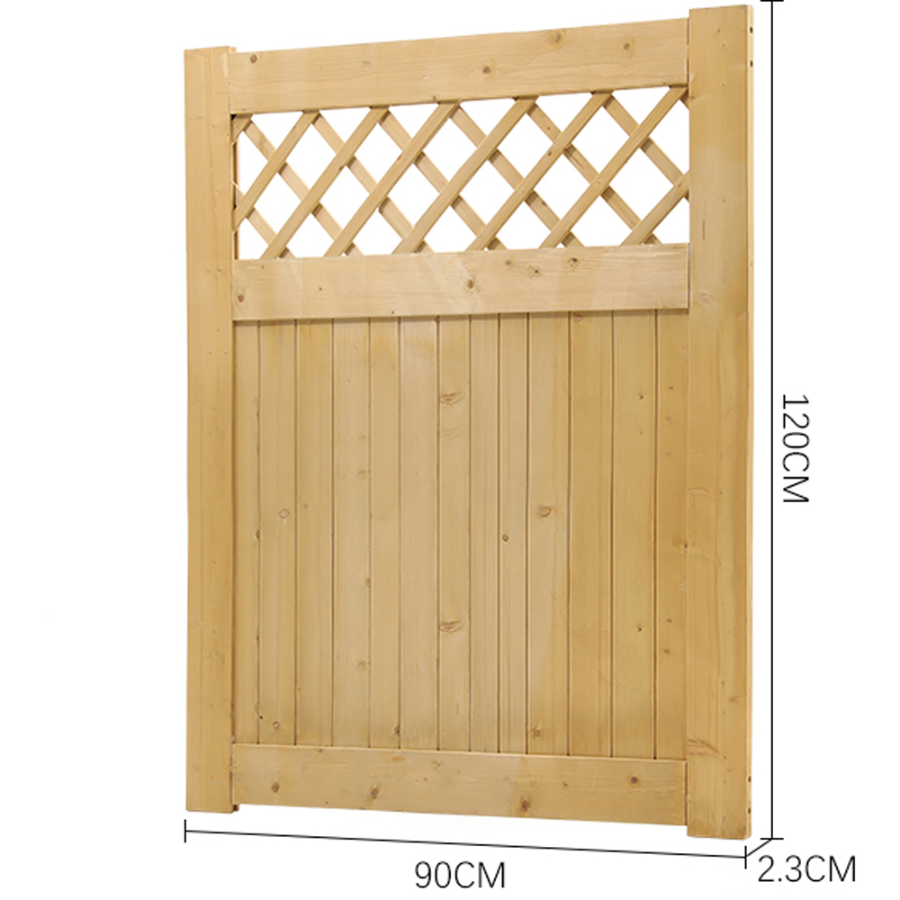 Living and Home Rhombus Wooden Garden Fence Gate with Latch 120 x 90cm Image 7