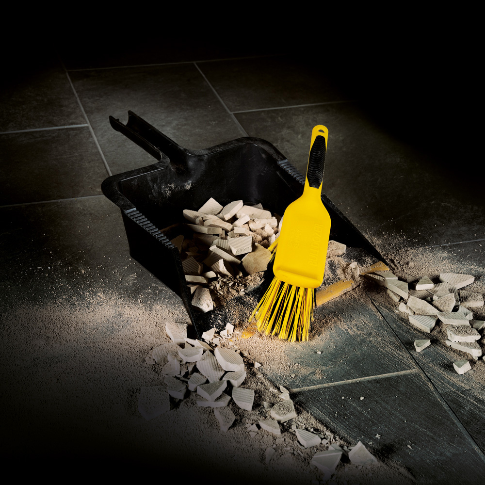 Charles Bentley Yellow Bulldozer Dustpan and Brush Set Image 2