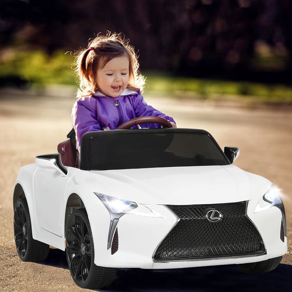 Costway Kids White Lexus Official Licensed Ride On Car with Remote Image 2