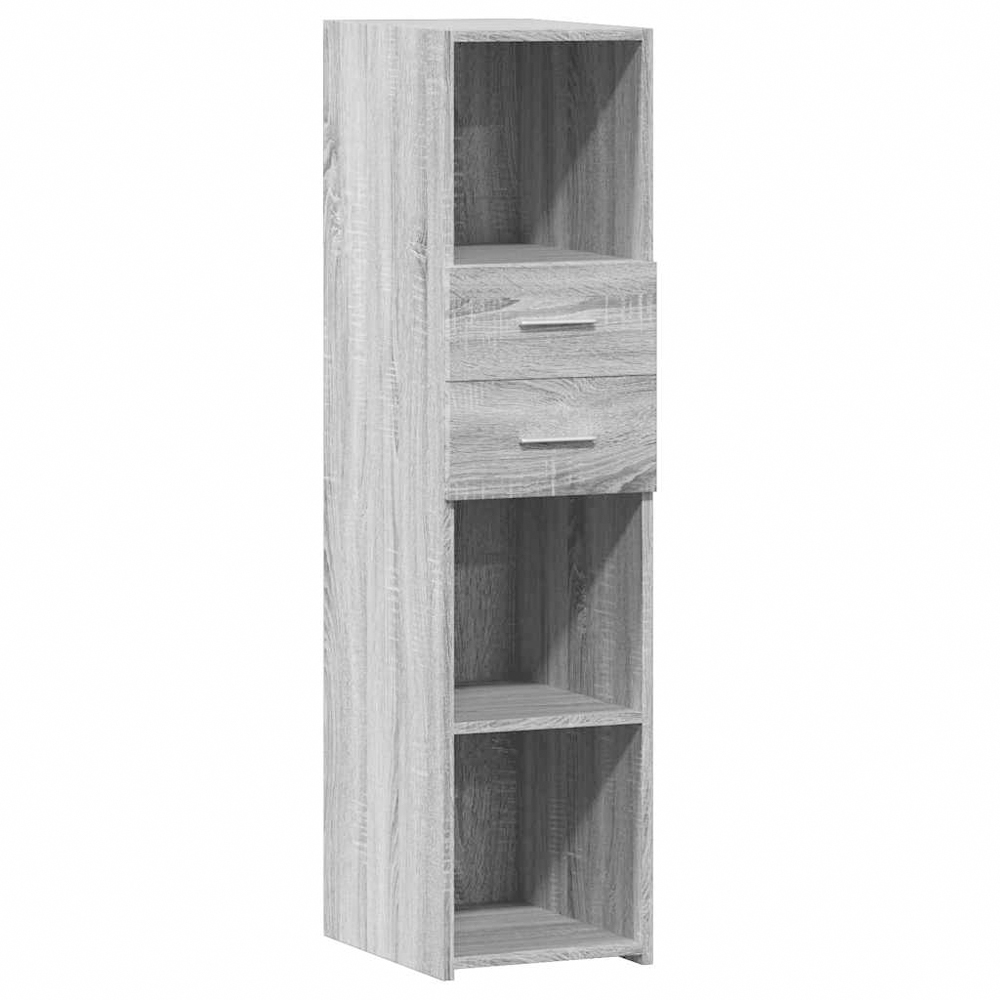 vidaXL 2 Drawer 3 Shelf Grey Sonoma Highboard Image 2