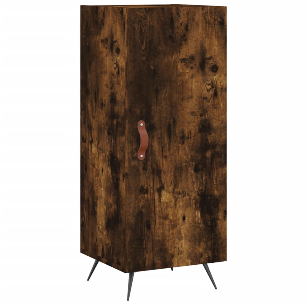 vidaXL Single Door Smoked Oak Sideboard Image 2