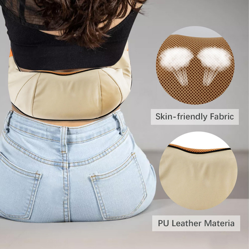 Alivio Shiatsu Orange Heated Back and Neck Massager with Heat Deep Tissue Image 3