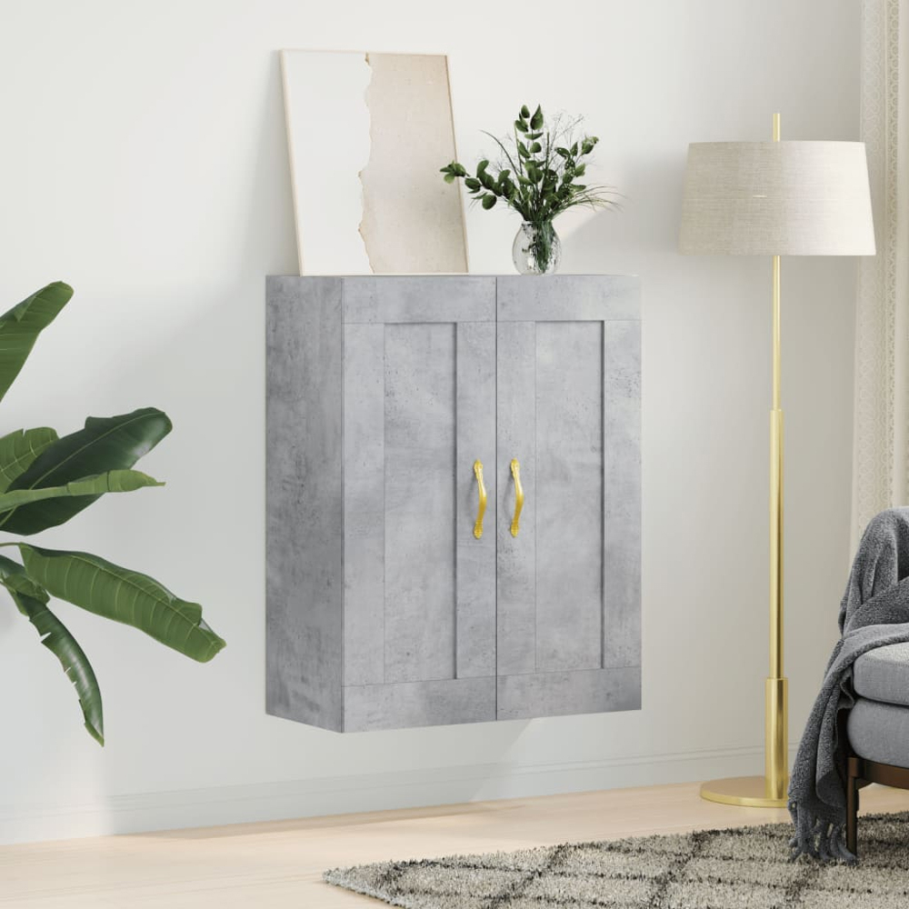 vidaXL 2 Door Concrete Grey Wall Mounted Cabinet Image 9