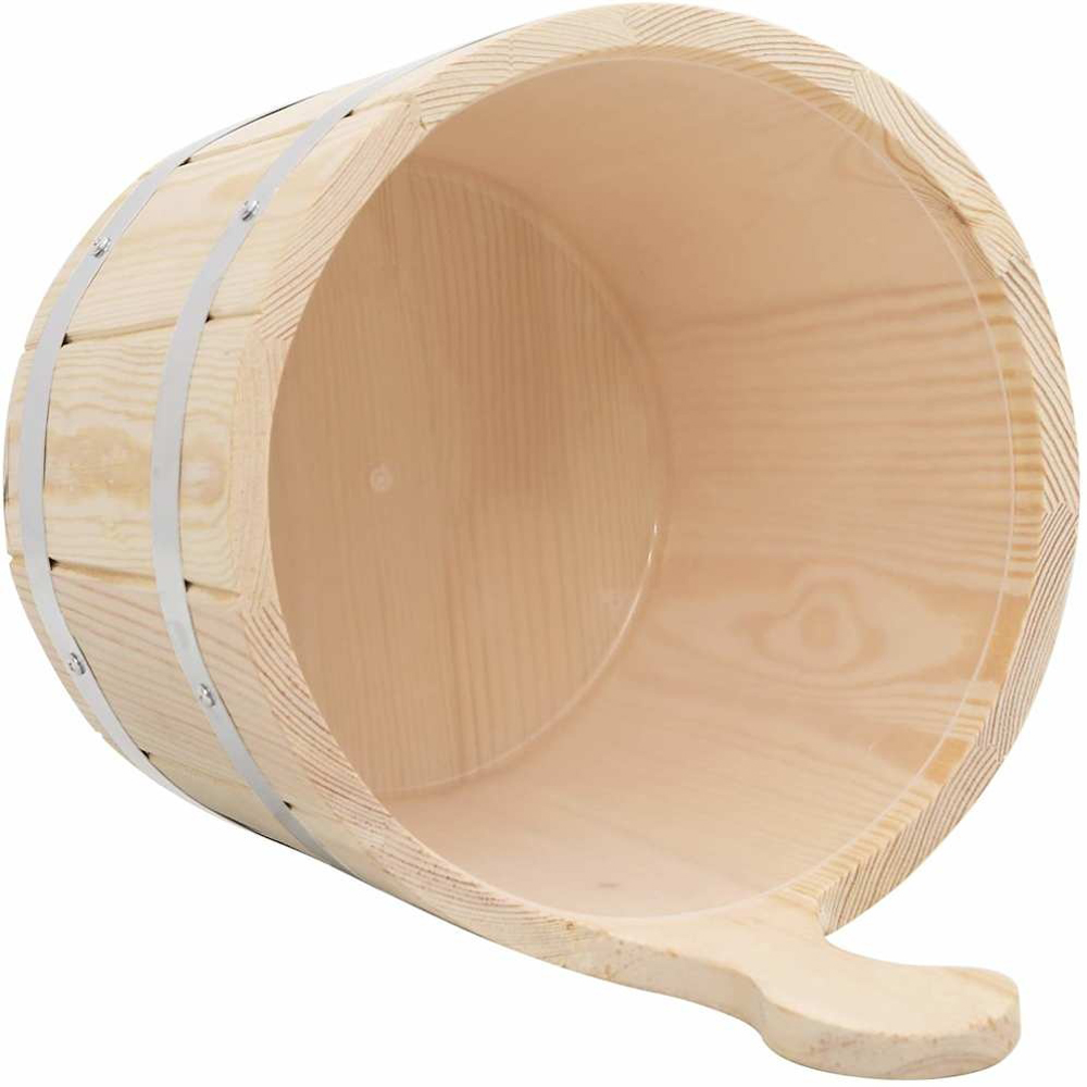 Walplus 5L Solid Pine Wood Sauna Bucket and Ladle Set Image 5