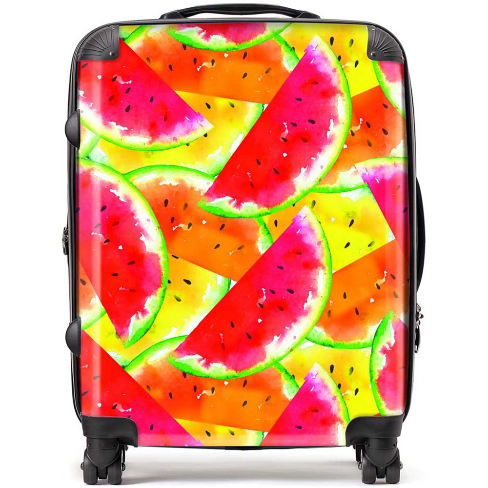 Warren Reed Designer Large Melon Print Suitcase Image 1
