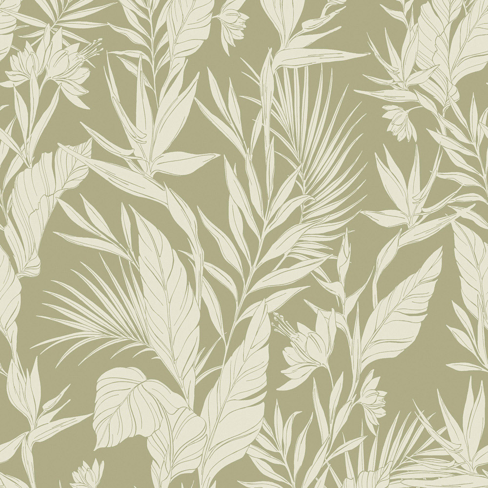 Grandeco Lucia Forest Sage Wallpaper Image 1