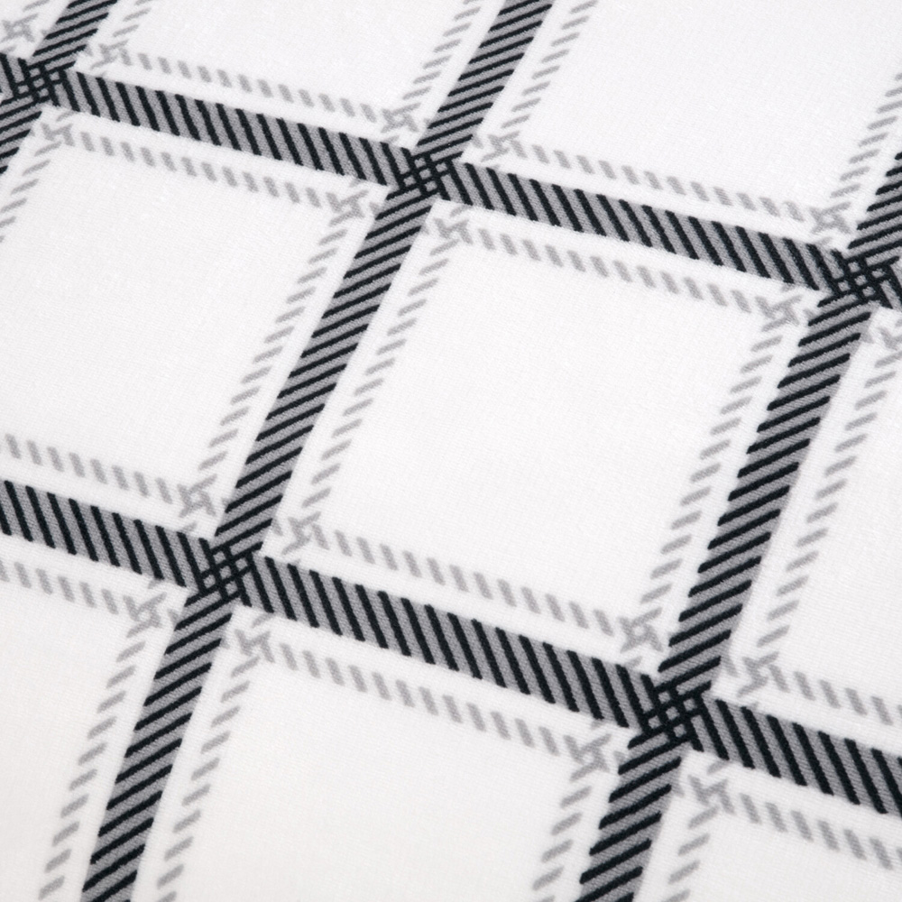 Window Check Fleece Duvet Set Monochrome Single Image 5